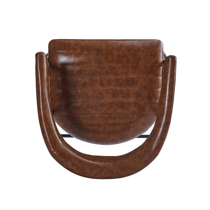 Counter Stools (Set of 2), Upholstered Counter Stools With Iron Frame, Backrest, Footrest, Arm Counter Stools For Home Bar, Kitchen Counter - Brown