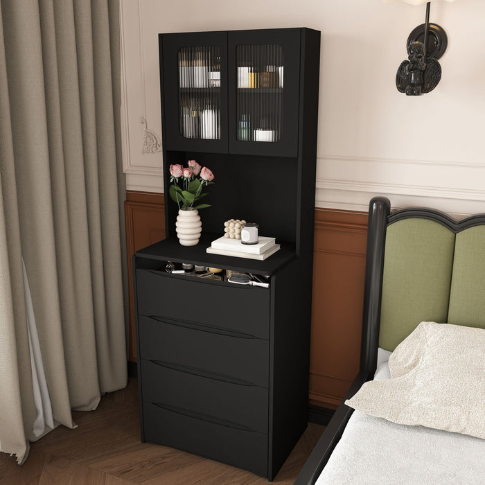 3 In 1 Vanity Table With LED Mirror & Storage Stool For Bedroom