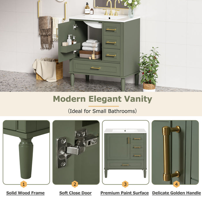 Traditional Bathroom Vanity Set With Soft Close Doors