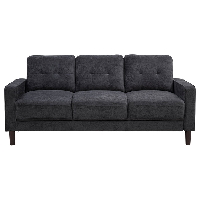 Bowen II 3-piece Upholstered Track Arm Sofa Set Steel Grey