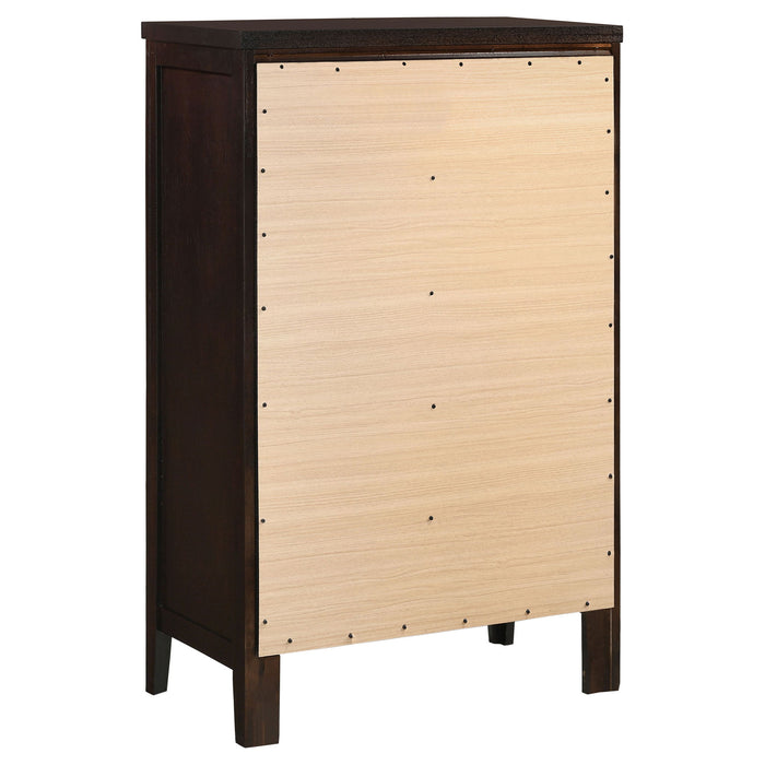 Payton - 5 Drawer - Cappuccino