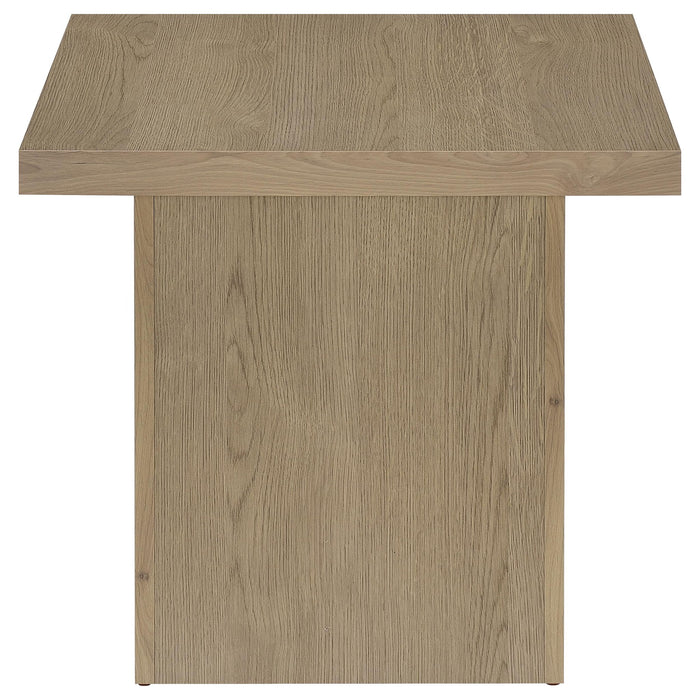 Devar 3-piece Square Cocktail Coffee End Table Set Latte