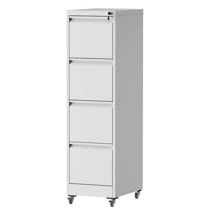 Drawer Metal Locking Vertical File Cabinet With Wheels Heavy Duty Lockable Storage