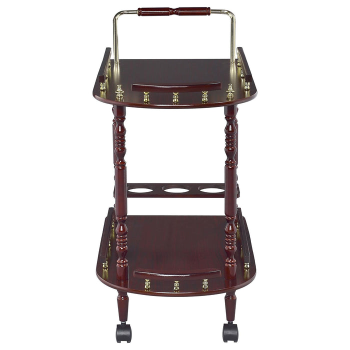 2 Shelf Serving Cart - Brown