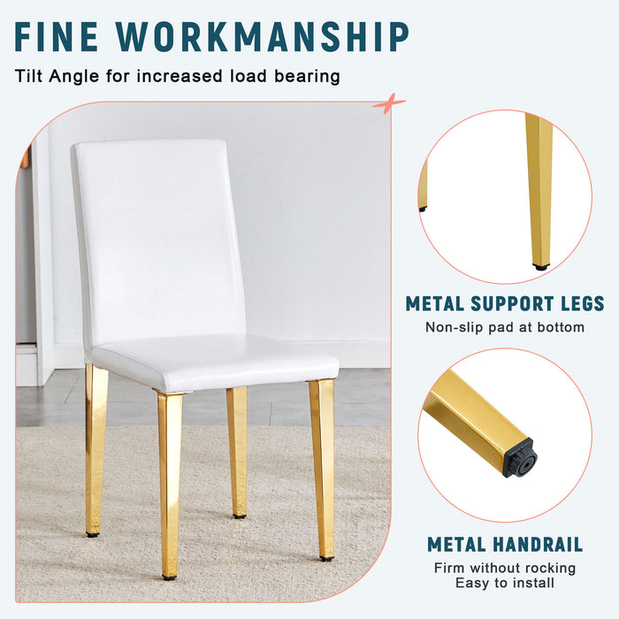 Elegant Upholstered Chairs With Metal Legs