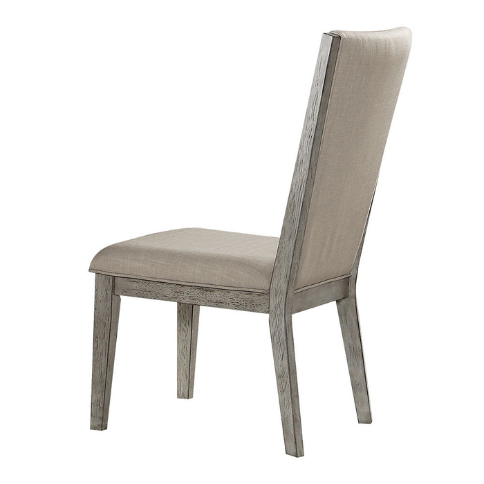 Rocky - Side Chair Set of 2) - Fabric & Gray Oak