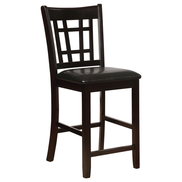 Danford - 5 Piece Counter Height Dining Set With Upholstered Stools - Espresso
