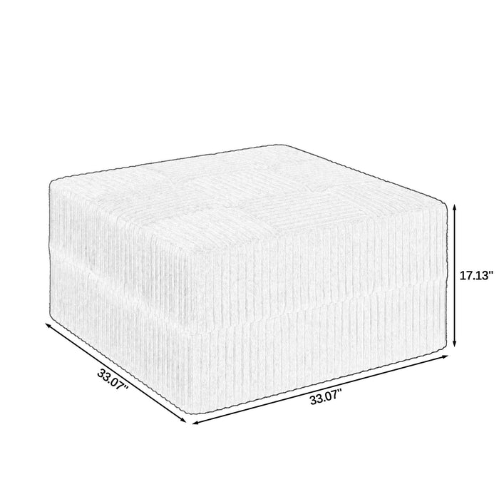 Modern Minimalist L Shape Modular Sectional Sofa, Sleeper Corduroy Couch