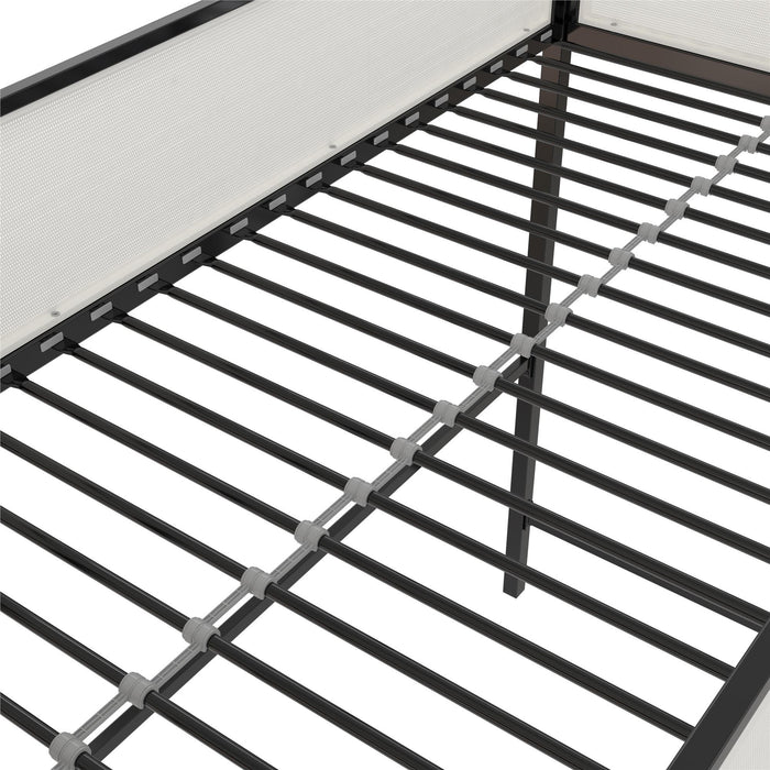 Axel - Twin Loft Bed With Desk & Shelves - Black