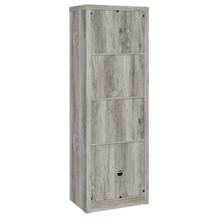 Burke 4-shelf Engineered Wood Media Tower Grey Driftwood
