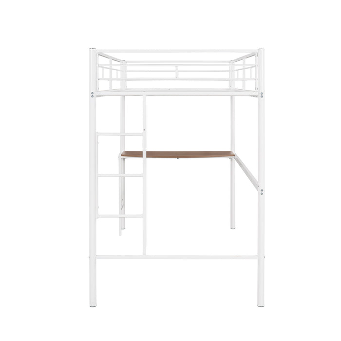 Bunk Bed With Desk, Ladder And Quality Slats For Bedroom