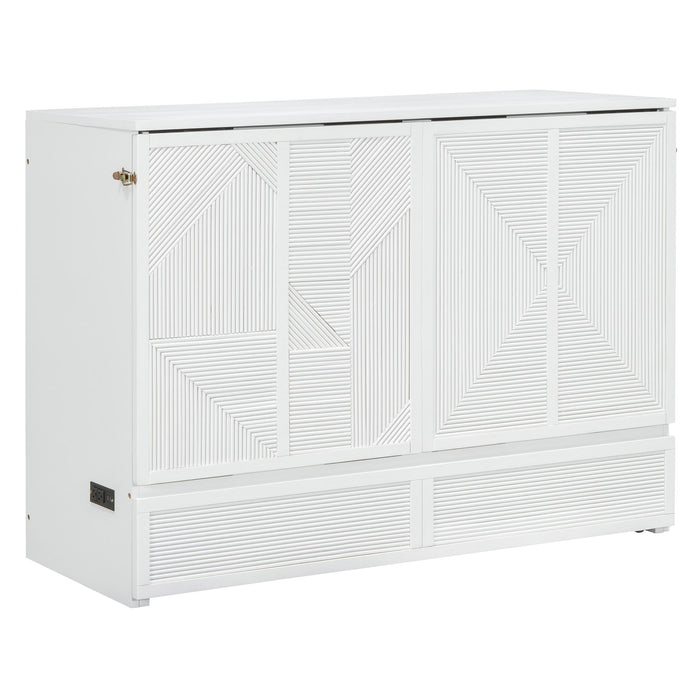 Murphy Bed With Large Drawer, USB Ports And Outlets