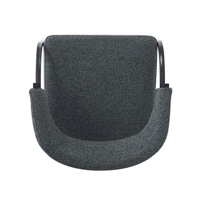 Contemporary Upholstered Dining Chairs With Metal Legs (Set of 2)