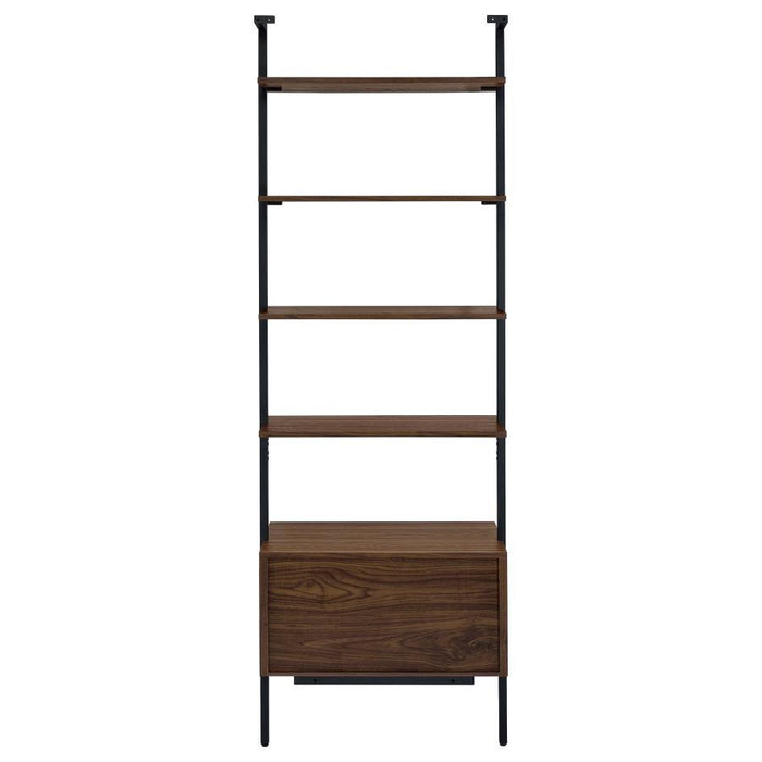Owens - 3 Piece Wall Mounted Bookshelf Set - Walnut