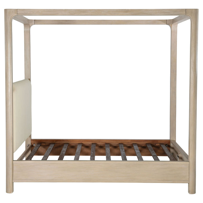 Flores - Eastern King Canopy Bed - Mango Color