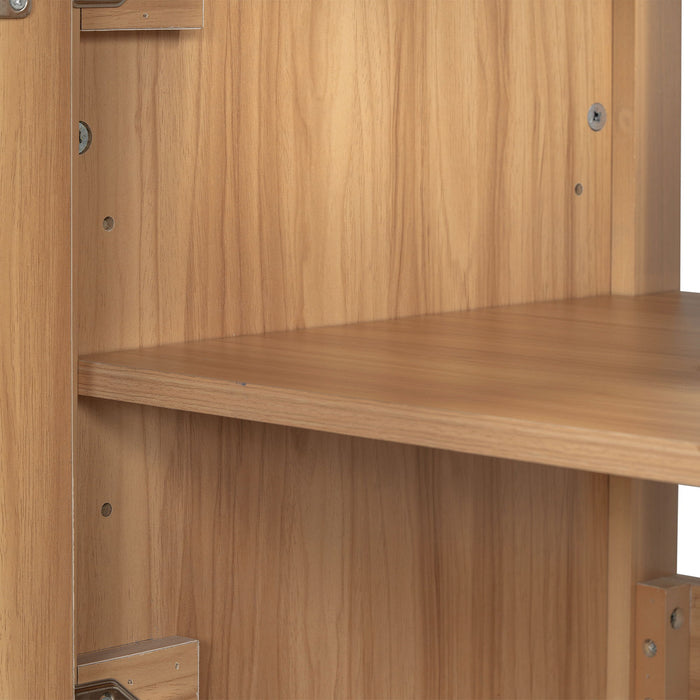 Bathroom Vanity, 2 Soft Close Doors, 3 Soft Close Drawers, Adjustable Shelf - Wood