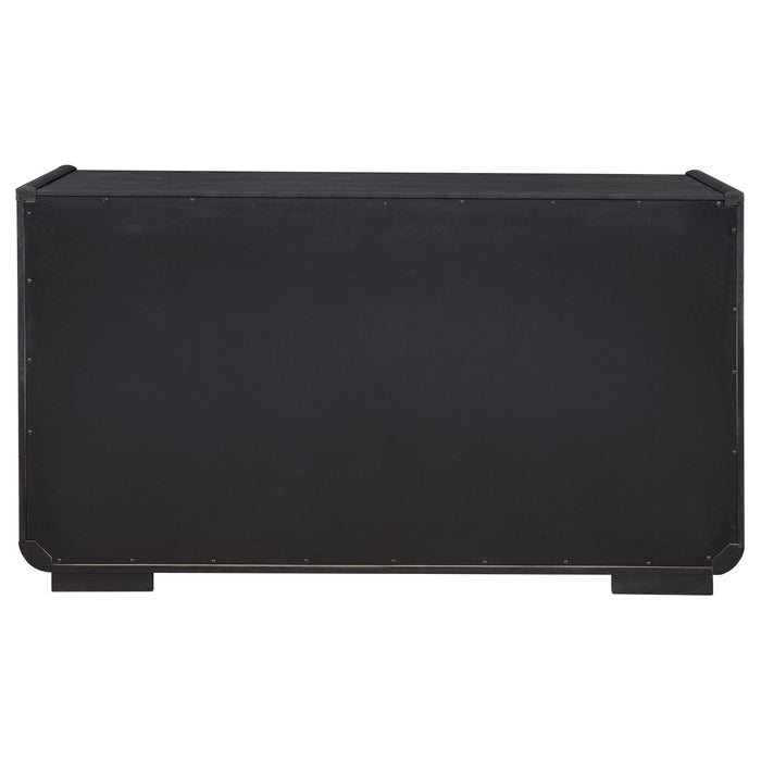 Leandro 2-drawer Dining Sideboard Server Burnished Black