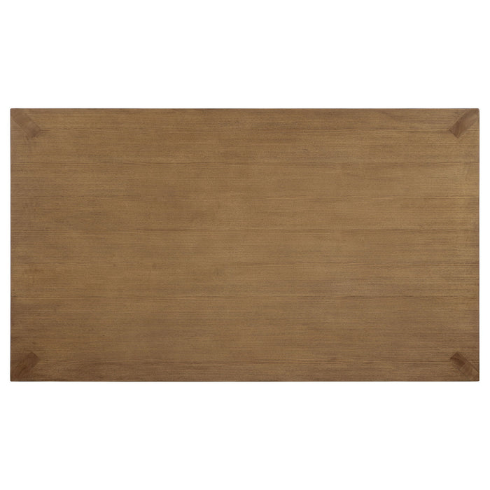 Bruner 7-piece 72-inch Rectangular Dining Set Natural Brown