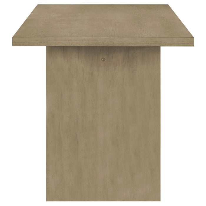 Decker 7-piece 70-inch Rectangular Counter Height Dining Set Black and Natural Oak