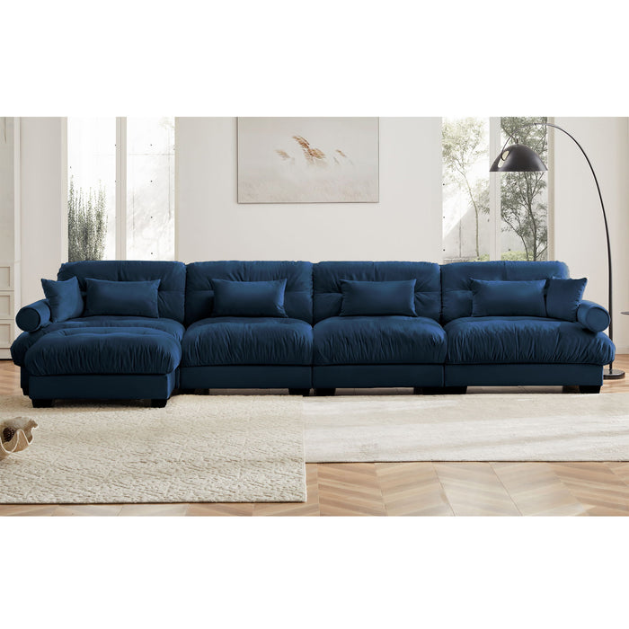 Super Comfort Oversized Modular Sectional Sofa With Movable Ottoman