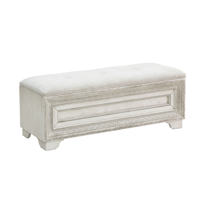 Camila - Storage Bed Bench - Creamy White