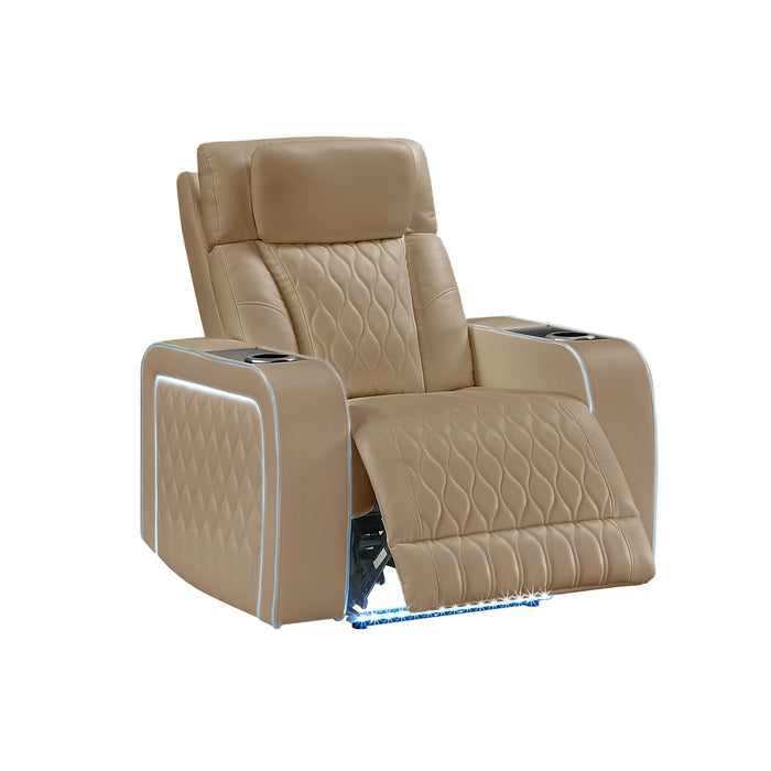 Electra - Power Recliner With Power Headrest, Massage, LED Lighting And USB Control