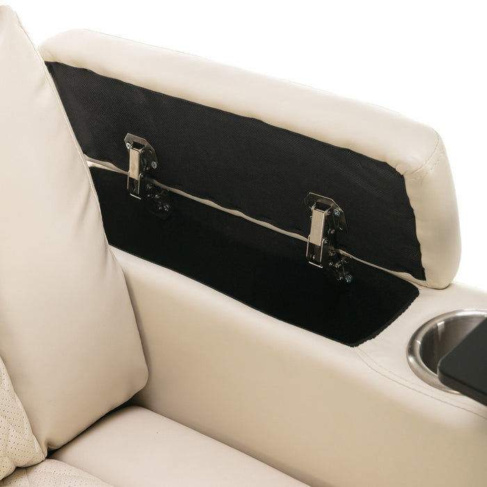 270 Degree Swivel Power Recliner With Tray Table, Phone Holder, Cup Holder, USB Port