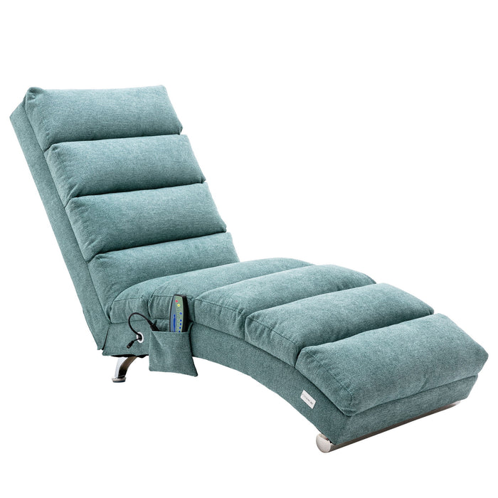 Massage Chaise Lounge Indoor With Remote Control, Ergonomic Electric Massage Lounger