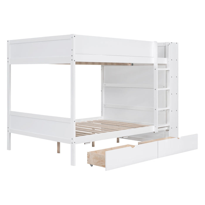 Bunk Bed With 2 Drawers And Multi Layer Cabinet
