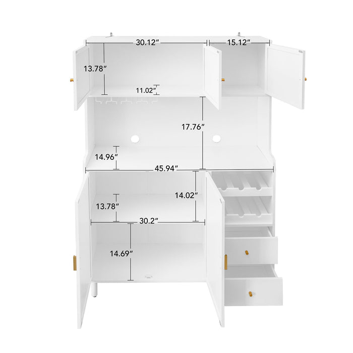 Modern Accent Storage Cabinet For Living Room, Bedroom, Dining Room, Or Study - White