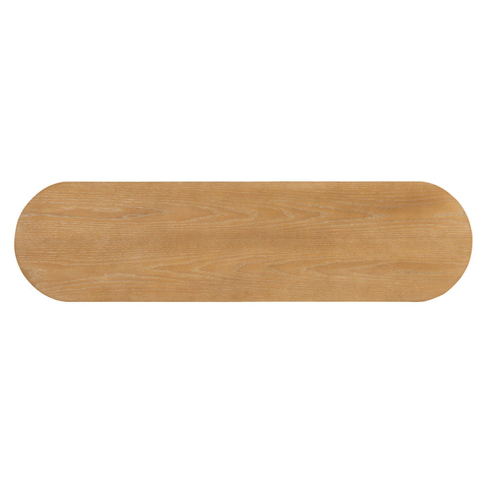 Console Table With Fluted Legs, Open Shelf