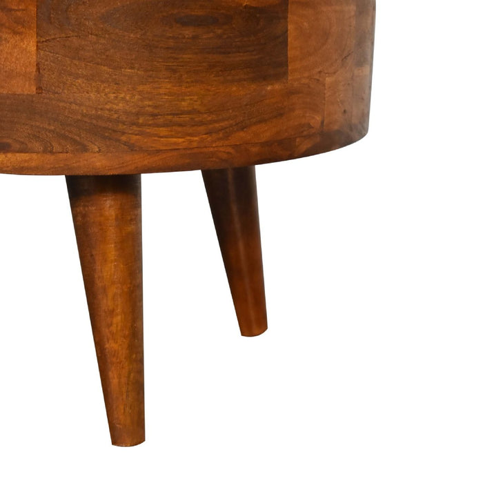 Mini Rounded Coffee Table - Chestnut