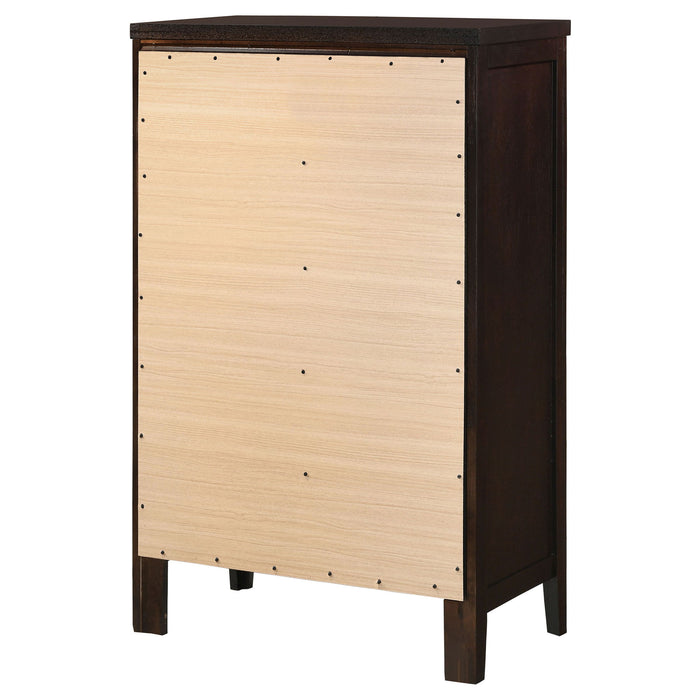 Payton - 5 Drawer - Cappuccino