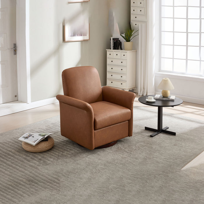 Modern Swivel Barrel Accent Chair With Base