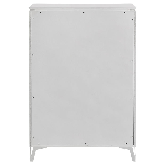 Buckley - 5 Drawer Chest - Gloss White