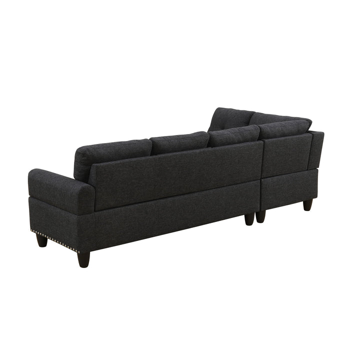 L - Shaped 3 Piece Sectional Sofa With Chaise, Storage Ottoman & Cup Holders