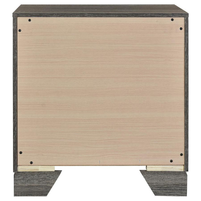 Wright - 2-Drawer Nightstand Bedside Table - Brown Oak