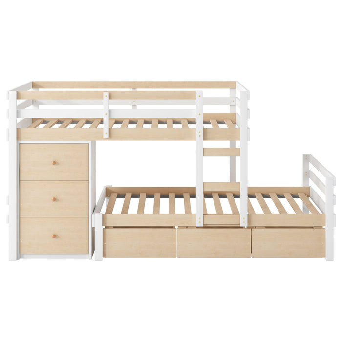 Loft Bunk Bed With Drawers And Ladder