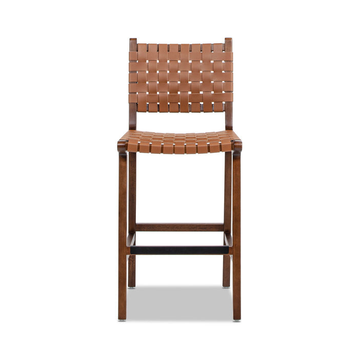 Andre - Counter Stool With Back - Pecan Brown
