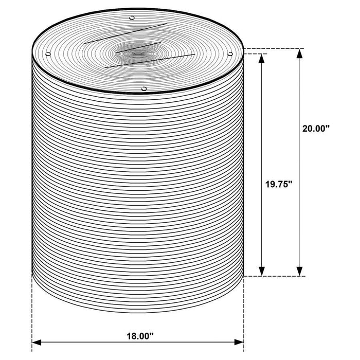 Halden - Round Woven Seagrass Accent Side Table - Light Brown