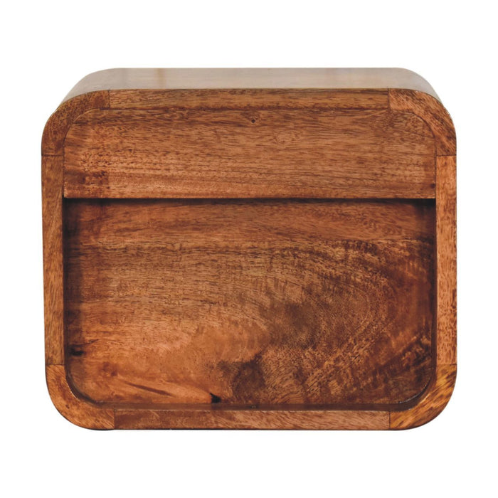 Curved Wall Mounted Bedside Nightstand