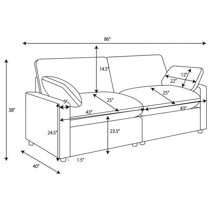 Collins - Modular Power Loveseat