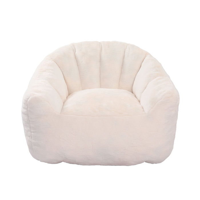 Beanbag Chair, Beanbag Sofa Chair With Armrests Stuffed High Density Foam