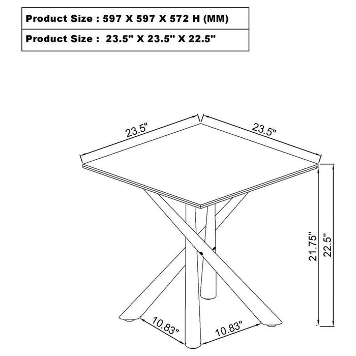 Carvell - Square Sintered Stone Table