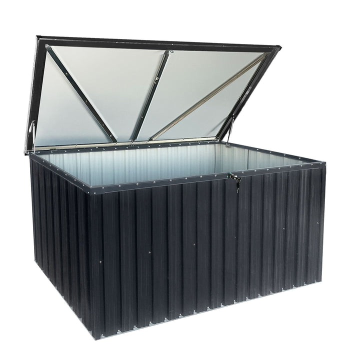Metal Storage Box Store Large Out Door Use - Black