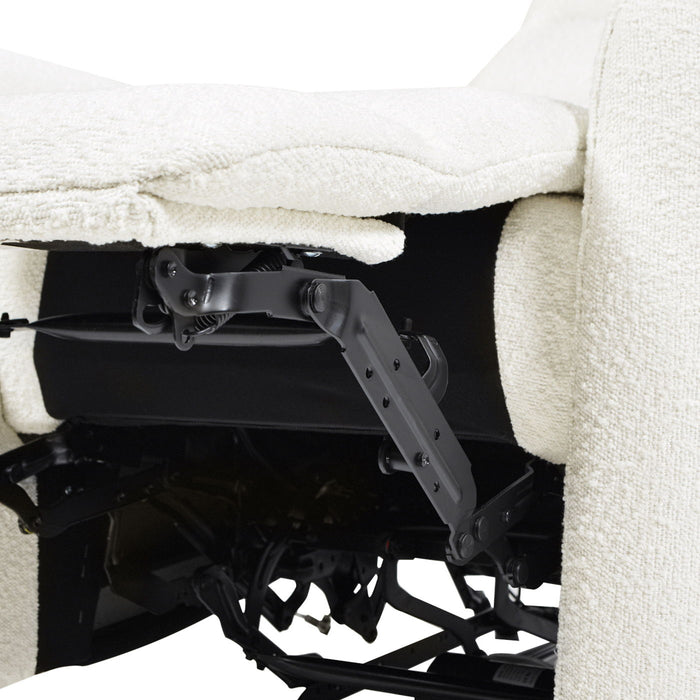Bloomy - High Back Power Recliner Motion Chair - Chiffon White