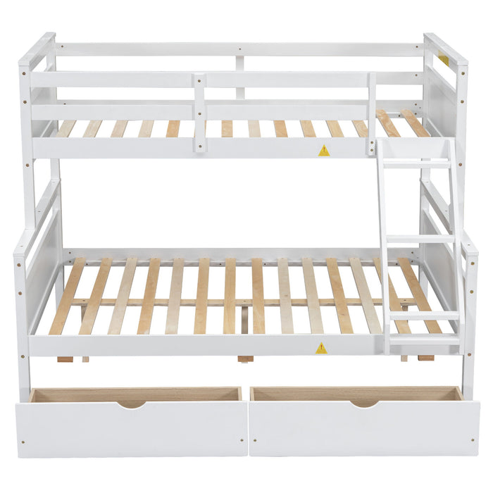 Bunk Bed With Ladder And Safety Guardrail