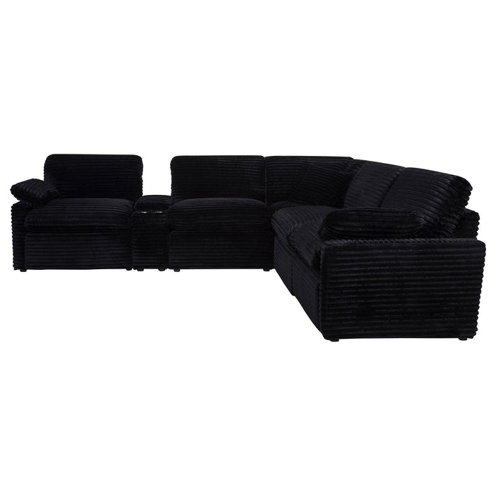 Collins 6-piece Modular Power Reclining Sectional Black