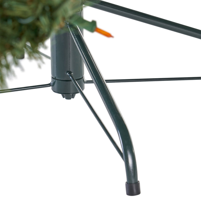 7' Noble Hinged Christmas Tree With 500 Multilights - Green