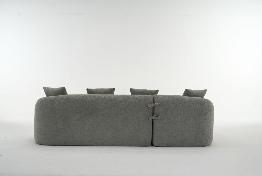 Combined Sofa With 4 Pillows